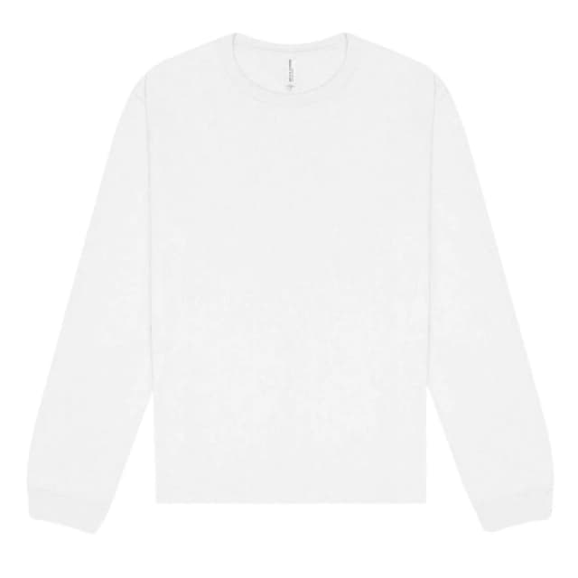 Bella + Canvas Mens Heavy Long-Sleeved T-Shirt in White Size: XS White Male XS