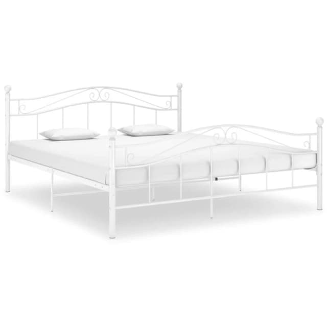VIDAXL Bed Frame without Mattress White Metal 180x200cm Super King Vidaxl 8720286196885