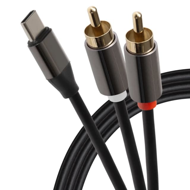 Maplin USB-C to Twin RCA Jack Cable 2m