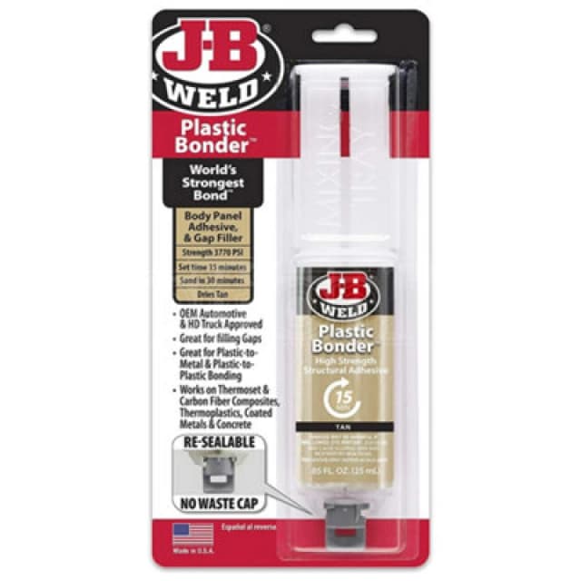 JBL J-B Weld PlasticBonder Syringe Tan 25ml White