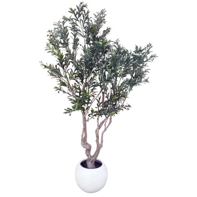 N/A 250cm XXL Artificial Olive Tree with Decorative Planter