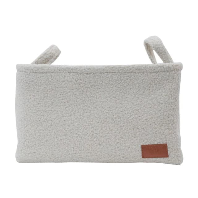 JVL Shiro Boucle Fabric Rectangular Basket White unisex 13.5 L