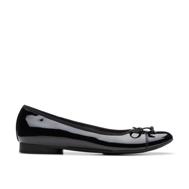 Clarks Clarks Women Loreleigh Rae Black Patent Ballerina Size: 3-Standard Fit Black 3-Standard Fit Female 5063090805707