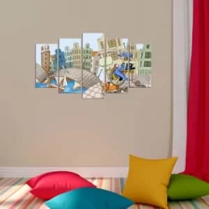 5MX-42 Multicolor Decorative MDF Painting (5 Pieces)