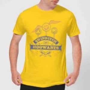 Harry Potter Quidditch At Hogwarts Mens T-Shirt - Yellow - L - Yellow