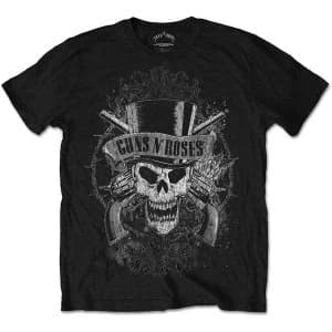 Guns N' Roses - Faded Skull Unisex Large T-Shirt - Black