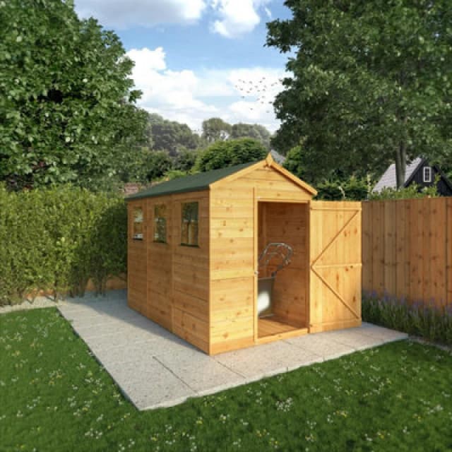 Mercia 9 x 5 Modular Shiplap Apex Shed, Brown SI-001-003-0174