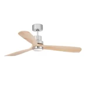 Lantau Large LED Matt Nickel, Pine Ceiling Fan DC Smart 15W 3000K, 6 Speed