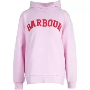 Barbour Womens Northumberland Patch Hoodie Winter Heath 10