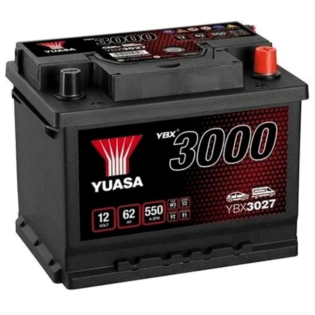 YUASA YBX3027 Starter battery Battery Capacity: 62Ah Starter Battery (1)