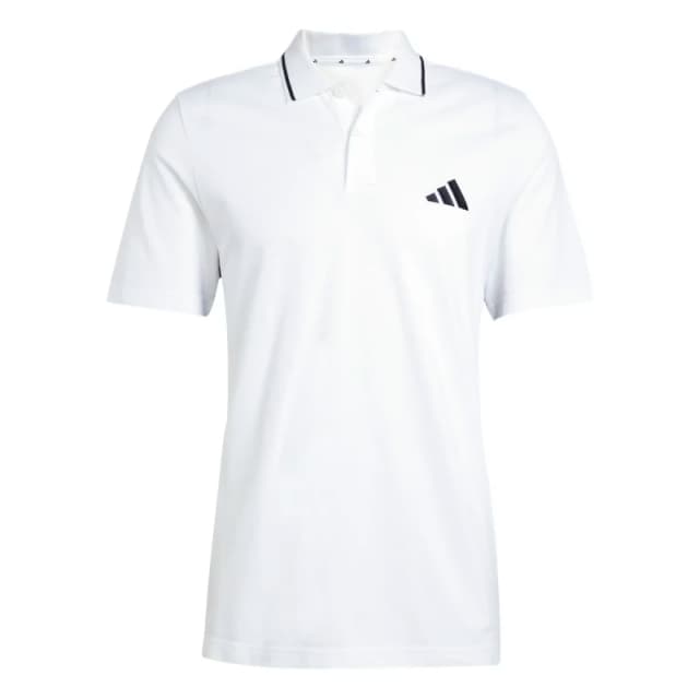 Adidas SPORTSWEAR Essentials Cotton Pique Polo Shirt with 3-Stripes White Men M;L