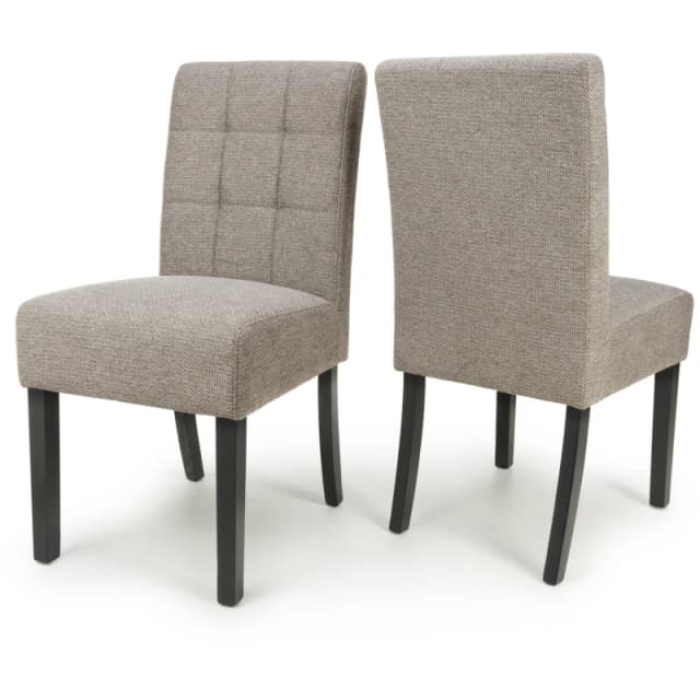 Shankar Set of 2 Moseley Weave Mocha Dining Chairs Mocha - Black unisex 58x92x45