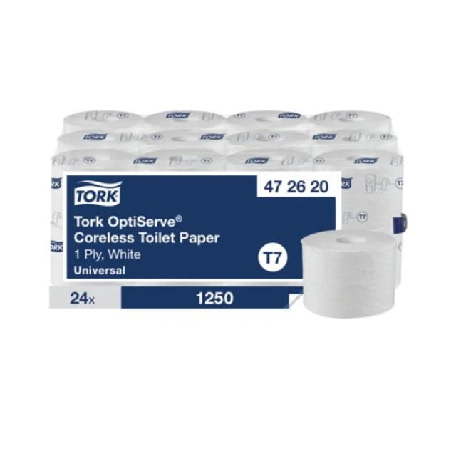 Tork OptiServe Coreless Toilet Roll 1-Ply 1250 Sheets (24 Pack) 472620