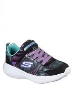 Skechers Girls Go Run Fast Neon Trainers - Black