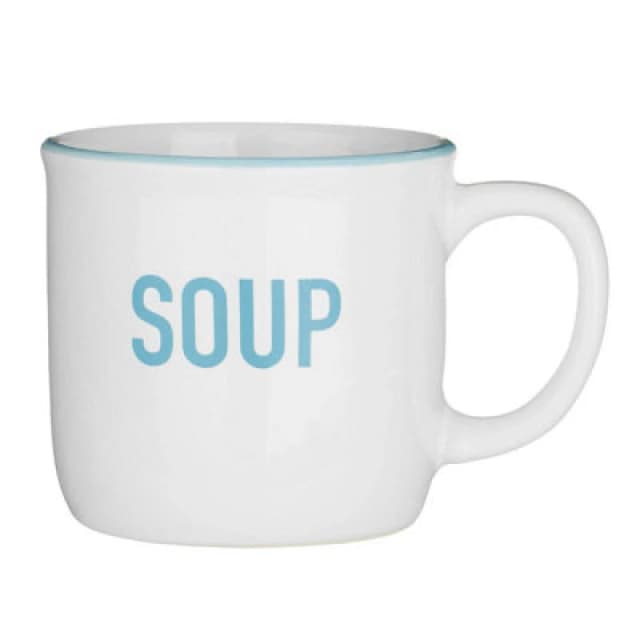 Premier Housewares Homestead Soup Text Ceramic Mug White unisex