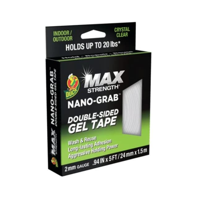 Ducktape Max Strength Nano Grab Double Sided Gel Tape 24mmx1.5m Clear (6 Pack) 287264