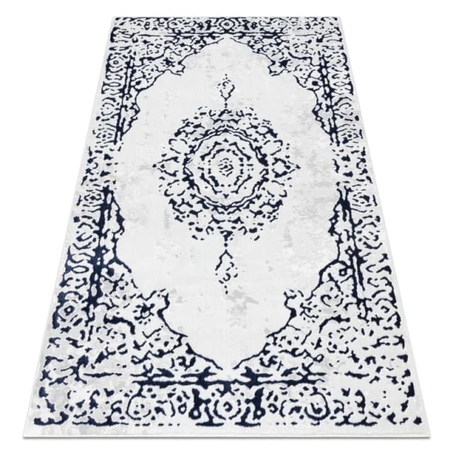 RugsX Carpet Allure 1961 Ornament, Frame - Structural, Stylish, Glamour White / Blue 160X220 Cm