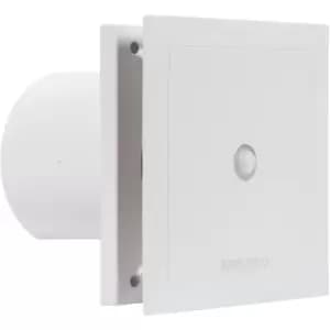 Airflow QuietAir Extractor Fan 100mm Motion Sensor/Timer in White ABS
