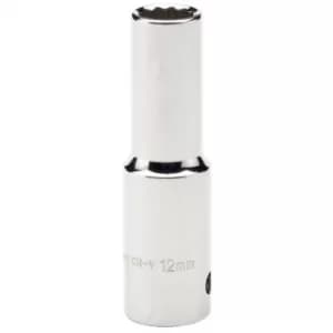 Draper 12mm 1/2" Sq. Dr. Hi-Torq® 12 Point Deep Socket (Sold Loose)