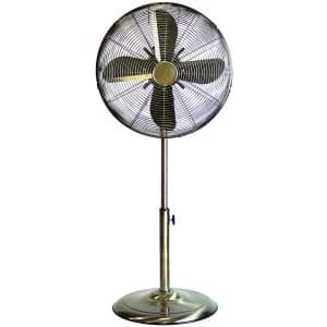Status 16" Oscillating Pedestal Floor Fan - Antique Brass