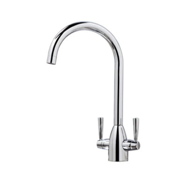 FNX Bathrooms Marlo Kitchen Tap Deck Mounted Chrome Lever Swivel Spout Manual Mixer Wras
