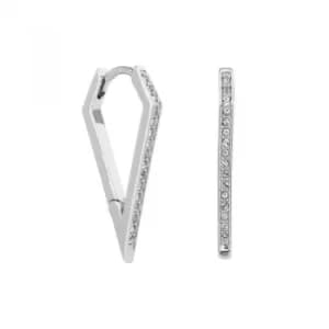 Karl Lagerfeld Open Diamond Hinge Earrings