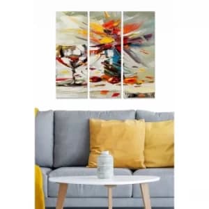 MDF52163605 Multicolor Decorative MDF Painting (3 Pieces)