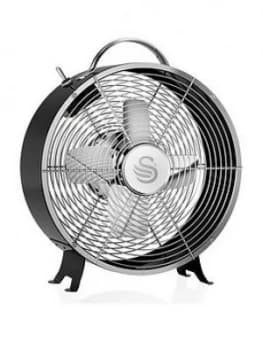 Swan Sfa12630Bn 8" Clock Fan - Black
