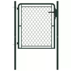 Vidaxl Garden Gate Steel 100X100cm Green