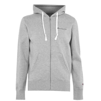 Champion Full Zip Logo Hoodie - Grey
