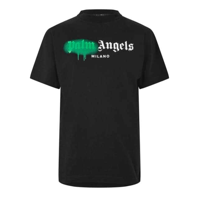 Palm Angels Mens Tokyo T-Shirt Black Green male XS