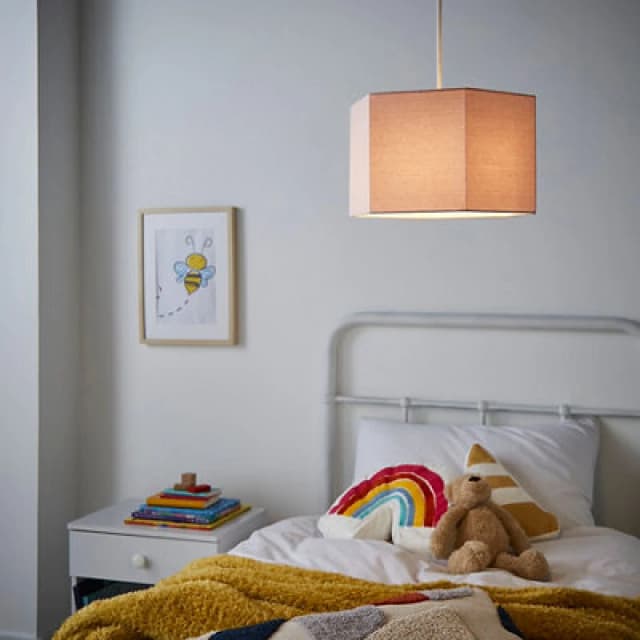 BHS Lighting Glow Hexagon Easy Fit Light Shade Pink