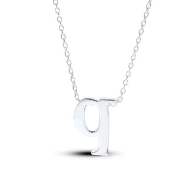 Be You Sterling Silver lowercase Initial Necklace Silver female Q