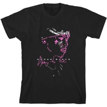 Kodak Black - Neon Outline Unisex Large T-Shirt - Black