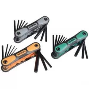 Faithfull FAIHKSTRIPLE Folding Hexagonal Key Set of 25 Metric, Imp...