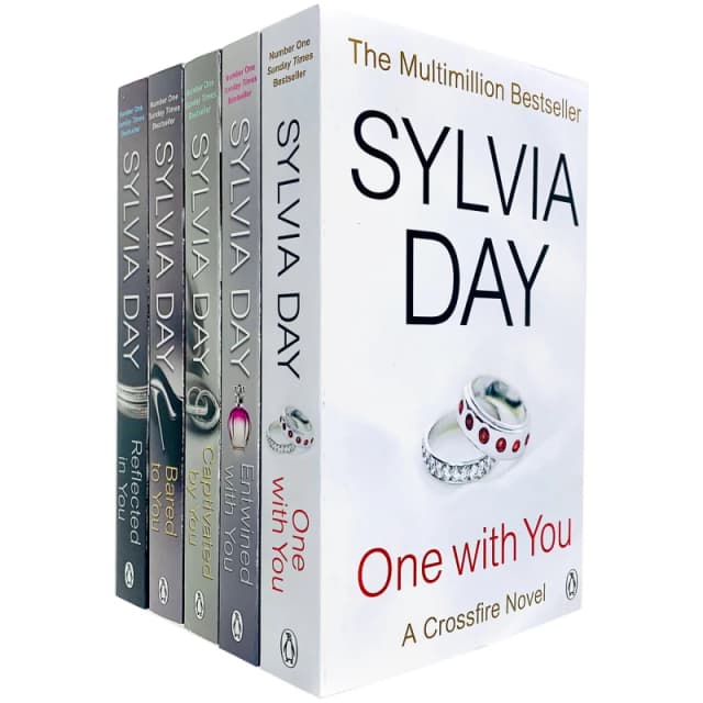 Sylvia Day 5 Book Collection One With You, Captivated By You, Entwined With You, Reflected In You, Bared To You Sylvia Day Books