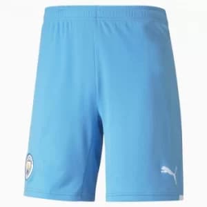PUMA Man City Replica Mens Football Shorts, Light Blue/White, size 2X Large, Clothing