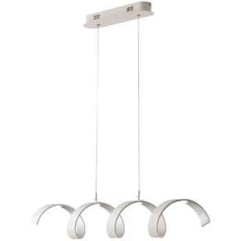 Fan Europe Lighting - Fan Europe Helix - Integrated LED Swirl Effect Bar Pendant, White, Silver, 4000K