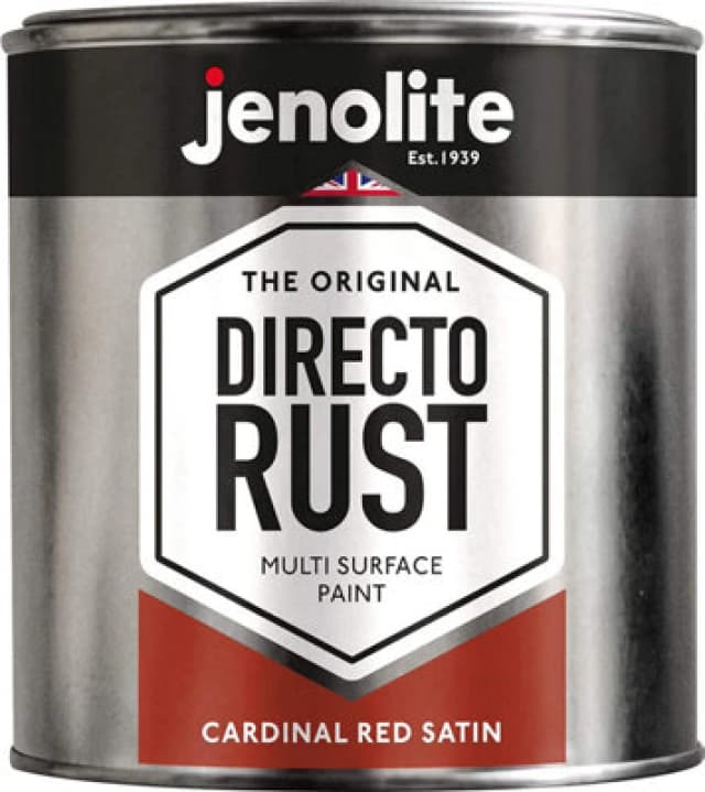 Jenolite Directorust All-in-One Multi Surface Paint - Cardinal Red Satin - 1L