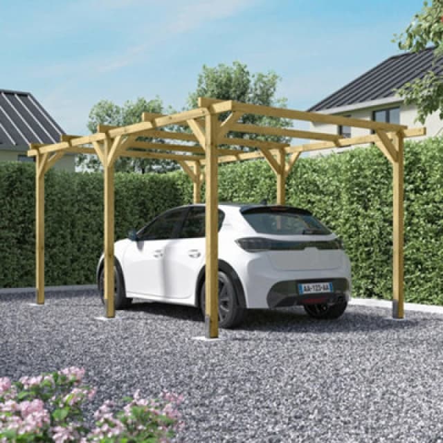 Cerland Henri Single Wooden Carport 3M X 5M Pressure Treated Project Structure