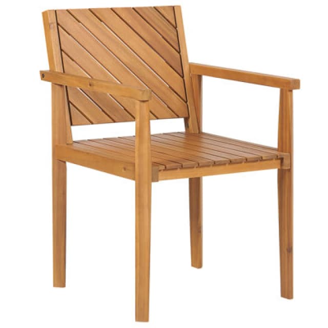 Beliani Garden Chair Baratti Acacia Wood Brown