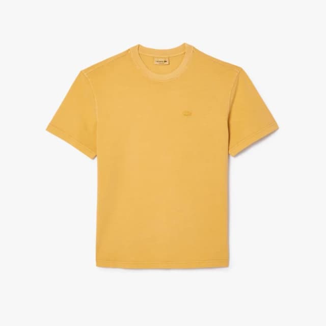 Lacoste Natural Dyed Cotton T-Shirt Orange male 2XS