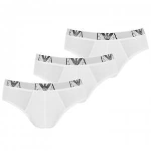 Emporio Armani 3 Pack Briefs White Size L Men