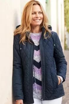 Showerproof Hooded Quilted Jacket