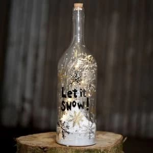 Festive Let it Snow Bottle Musical LED Christmas Snowstorm