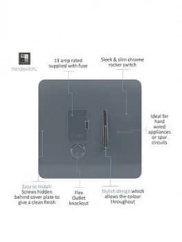 Trendiswitch Switched 13A Fused Spur Warm Grey
