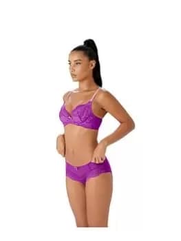 Gossard Superboost Lace Short, Purple Size M Women