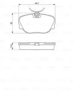 Bosch 0986491730 BP786 Brake Pad Set Disc Brake Front Axle