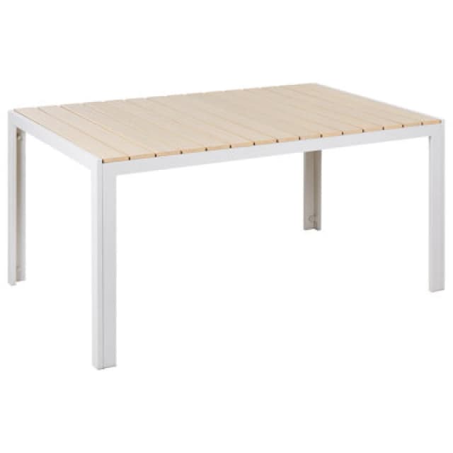 Beliani Outdoor Dining Table For 6 Como 150 Cm 90 Cm Beige
