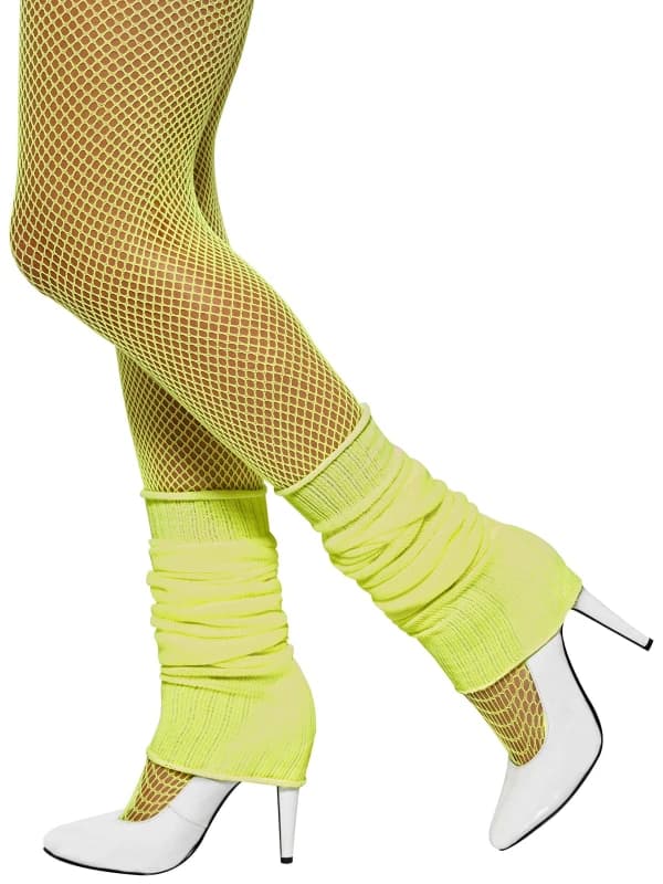 Smiffys Neon Yellow Legwarmers Yellow unisex